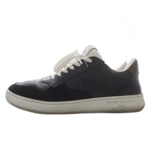 ルイヴィトン LOUIS VUITTON LV スタジアム スニーカー ローカット レザー 38 ブラック 1ACUJ3 /YO9 レディース