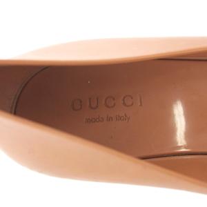 グッチ GUCCI インターロッキングG ウェッジソールラバーパンプス オープントゥ 21.5cm ピンク /MI ■OS レディース