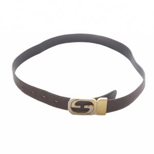 グッチ GUCCI インターロッキングG レザーベルト ブラック /YO28 ■OH レディース