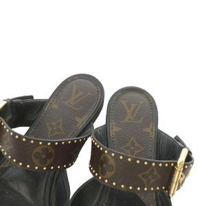 ルイヴィトン LOUIS VUITTON モノグラムポインテッドトゥミュール レザー 37 23.5-24.0cm 黒 ブラック /MI ■OS ■SH レディース