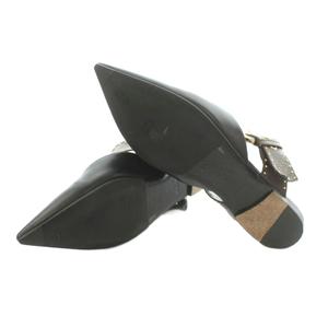 ルイヴィトン LOUIS VUITTON モノグラムポインテッドトゥミュール レザー 37 23.5-24.0cm 黒 ブラック /MI ■OS ■SH レディース