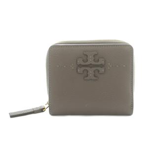 トリーバーチ TORY BURCH McGraw Bi-Fold Wallet 二つ折り財布 ラウンドファスナー レザー モカブラウン /MI ■OS レディース