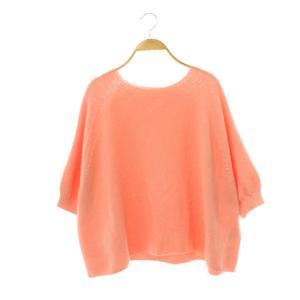 ボールジー BALLSEY トゥモローランド 25SS モスステッチ ワイドプルオーバー ニット カットソー 七分袖 S ピンク /HS ■OS レディース