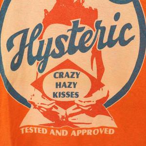 ヒステリックグラマー HYSTERIC GLAMOUR Crazy  hazy kisses Tシャツ カットソー 半袖 コットン S オレンジ /NR ■OS ■SH レディース