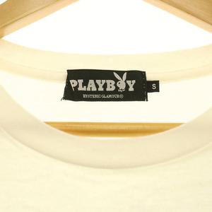 ヒステリックグラマー HYSTERIC GLAMOUR × PLAYBOY プリントTシャツ カットソー 半袖 コットン S 白 ホワイト /NR ■OS ■SH メンズ