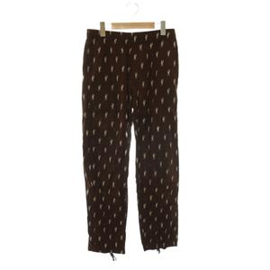 ヒステリックグラマー HYSTERIC GLAMOUR HYS MONOGRAM柄 イージーパンツ テーパード 総柄 S ブラウン /HK ■OS ■SH メンズ