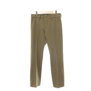 ヒステリックグラマー HYSTERIC GLAMOUR HG MONOGRAM ブーツカットパンツ センタープレス 総柄 S 緑 グリーン オレンジ 黒 ブラック /CX ■OS ■SH メンズ