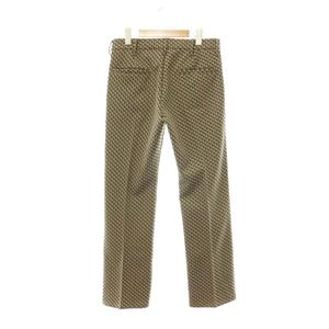 ヒステリックグラマー HYSTERIC GLAMOUR HG MONOGRAM ブーツカットパンツ センタープレス 総柄 S 緑 グリーン オレンジ 黒 ブラック /CX ■OS ■SH メンズ