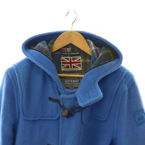 ヒステリックグラマー HYSTERIC GLAMOUR ×LONDON TRADITION アップリケダッフルコート ウール アウター ロング M 青 ブルー /HS ■OS メンズ