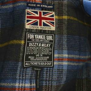 ヒステリックグラマー HYSTERIC GLAMOUR ×LONDON TRADITION アップリケダッフルコート ウール アウター ロング M 青 ブルー /HS ■OS メンズ