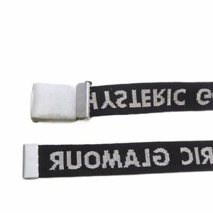 ヒステリックグラマー HYSTERIC GLAMOUR ロゴジャガード テープベルト ブラック /YO13 ■SH 