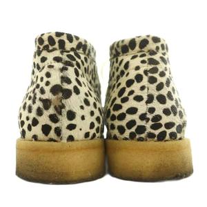ヒステリックグラマー HYSTERIC GLAMOUR Padmore&Barnes ハラコブーツ ショート スクエアトゥ 厚底 ヒョウ柄 レオパード 7 アイボリー 茶 ブラウン /BB ■SH メンズ