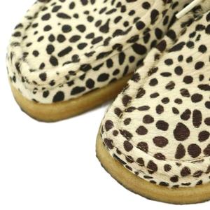 ヒステリックグラマー HYSTERIC GLAMOUR Padmore&Barnes ハラコブーツ ショート スクエアトゥ 厚底 ヒョウ柄 レオパード 7 アイボリー 茶 ブラウン /BB ■SH メンズ