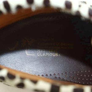 ヒステリックグラマー HYSTERIC GLAMOUR Padmore&Barnes ハラコブーツ ショート スクエアトゥ 厚底 ヒョウ柄 レオパード 7 アイボリー 茶 ブラウン /BB ■SH メンズ