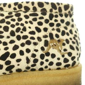 ヒステリックグラマー HYSTERIC GLAMOUR Padmore&Barnes ハラコブーツ ショート スクエアトゥ 厚底 ヒョウ柄 レオパード 7 アイボリー 茶 ブラウン /BB ■SH メンズ