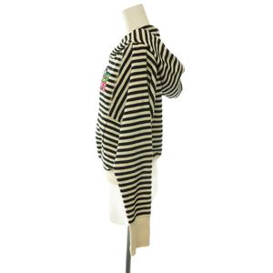 ヒステリックグラマー HYSTERIC GLAMOUR ボーダー クロップドパーカー スカート セットアップ 上下 ロング F S アイボリー 黒 ブラック /HS ■OS レディース