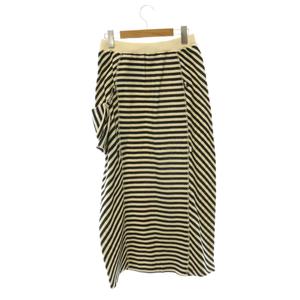 ヒステリックグラマー HYSTERIC GLAMOUR ボーダー クロップドパーカー スカート セットアップ 上下 ロング F S アイボリー 黒 ブラック /HS ■OS レディース