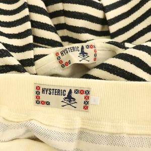 ヒステリックグラマー HYSTERIC GLAMOUR ボーダー クロップドパーカー スカート セットアップ 上下 ロング F S アイボリー 黒 ブラック /HS ■OS レディース
