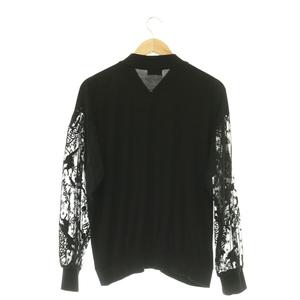 ヒステリックグラマー HYSTERIC GLAMOUR レーススリーブ ロゴ ジップブルゾン 切替 F ブラック /ES ■OS レディース