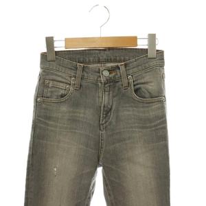 ヒステリックグラマー HYSTERIC GLAMOUR ダメージ加工 スキニーデニムパンツ ジーンズ ストレッチ XXS グレー /HK ■OS ■SH レディース