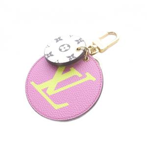 ルイヴィトン LOUIS VUITTON ジャイアントモノグラム ポルトクレ・イリュストレ キーホルダー キーリング 紫 パープル 白 ホワイト M67848 /SR ■OH レディース