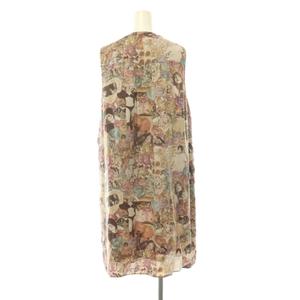 ヒステリックグラマー HYSTERIC GLAMOUR COURTNEY LOVE ガール ワンピース プリント ノースリーブ スキッパー F ピンクベージュ マルチカラー /CX ■OS レディース