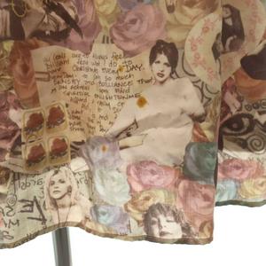 ヒステリックグラマー HYSTERIC GLAMOUR COURTNEY LOVE ガール ワンピース プリント ノースリーブ スキッパー F ピンクベージュ マルチカラー /CX ■OS レディース