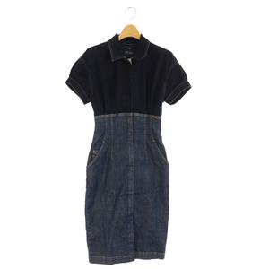 ディーゼル DIESEL Denim Phanty ワンピース ロング 半袖 デニム 切替 