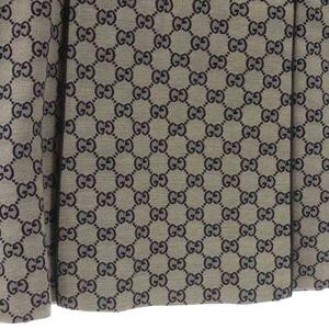 グッチ GUCCI GGキャンバス タイガー Aラインスカート ひざ丈 切替