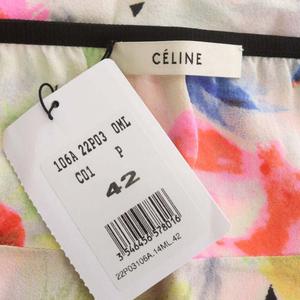 未使用品 セリーヌ CELINE 花柄 シルク スカート 膝丈 マーメイド 42  