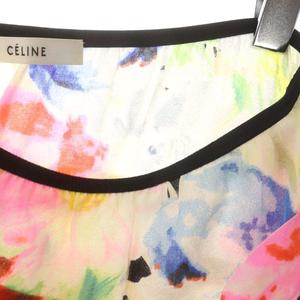 未使用品 セリーヌ CELINE 花柄 シルク スカート 膝丈 マーメイド 42  