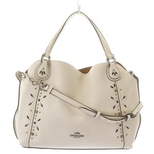 コーチ COACH イーディー ウィズプレーリーリベット ハンドバッグ ショルダーバッグ 2WAY レザー スタッズ ロゴ アイボリー 25008 /YO2 レディース