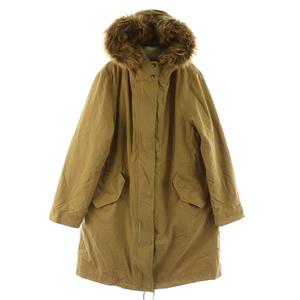 シューラルー SHOO・LA・RUE ボアジャケット付きモッズコート フェイクファー 3L ベージュ /MY ■OS ■AX レディース