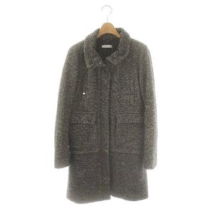 マレーラ MARELLA スポーツ Sport ツイード コート ステンカラー スタンドカラー ウール 40 黒 オフホワイト /MI ■OS ■GY09 レディース