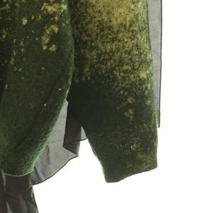 メゾンマルジェラ Maison Margiela 22SS ディスチャージ ブリーチニット セーター 切替 ウール 長袖 L 緑系 S30HB0269 /HS ■OS ■GY99 メンズ