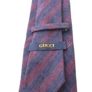 グッチ GUCCI ストライプ ネクタイ 赤 紺 ネイビー /SR ■GY09 ■OH メンズ