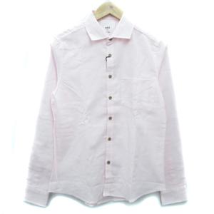 未使用品 エディット Edit Yシャツ ワイシャツ ドレスシャツ 長袖 透け感 無地 S ピンク Ff39 メンズ 171 ベクトルパーク