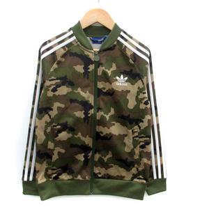 オリジナルadidas 迷彩柄 ジャケット Sサイズ グラフィック カモ柄リバーシブルフリースジャケット