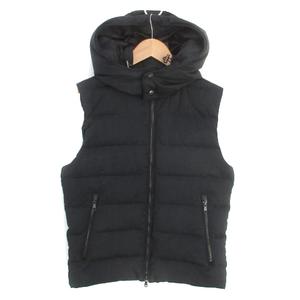 ÉDIFICE フード付きブラックダウンベスト
