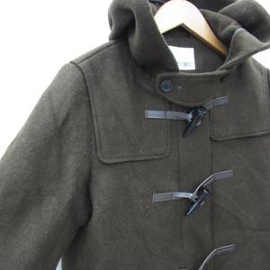ナチュラルビューティーベーシック NATURAL BEAUTY BASIC ダッフルコート ロング丈 M カーキ /YM3 レディース