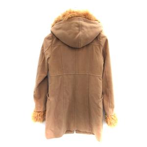 リエンダ rienda ダッフルコート ロング丈 フェイクファー S ベージュ /SM11 レディース