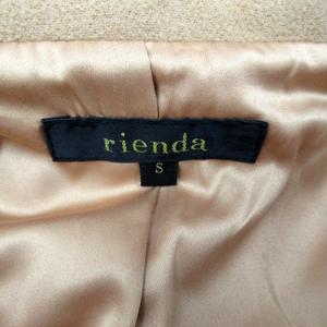 リエンダ rienda ダッフルコート ロング丈 フェイクファー S ベージュ /SM11 レディース