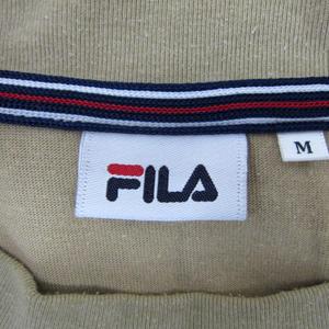 フィラ FILA Tシャツ カットソー 半袖 ラウンドネック 無地 ロゴ M ベージュ /SY33 メンズ