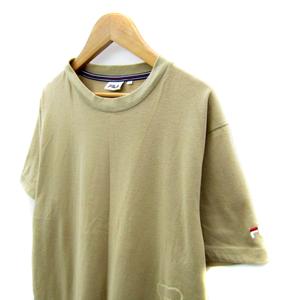 フィラ FILA Tシャツ カットソー 半袖 ラウンドネック 無地 ロゴ M ベージュ /SY33 メンズ