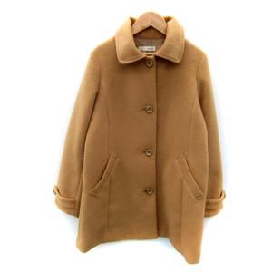 シューラルー SHOO・LA・RUE ステンカラーコート ミドル丈 無地 M 茶 ライトブラウン /SY7 レディース