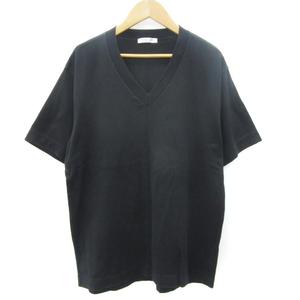 ユナイテッドアローズ UNITED ARROWS Tシャツ カットソー 半袖 Vネック 無地 S ブラック 黒 /YM34 メンズ