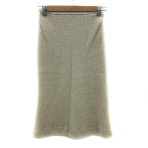 エフデ ef-de タイトスカート ミモレ丈 7 ベージュ 白 ホワイト /YS11 レディース