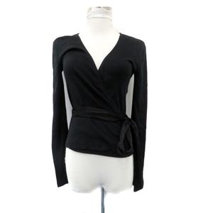 ラルフローレン RALPH LAUREN カーディガン カシュクール ショート丈 リボン M 濃紺 ダークネイビー /HO25 レディース