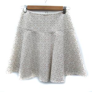 エフデ ef-de フレアスカート ミニ丈 アイレットレース 9 白 ホワイト ライトピンク /SM28 レディース