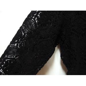 CHANEL ブラック レースカーディガン 38 シャネル CHANEL 国内正規 カーディガン ニット トッパー 長袖 かぎ